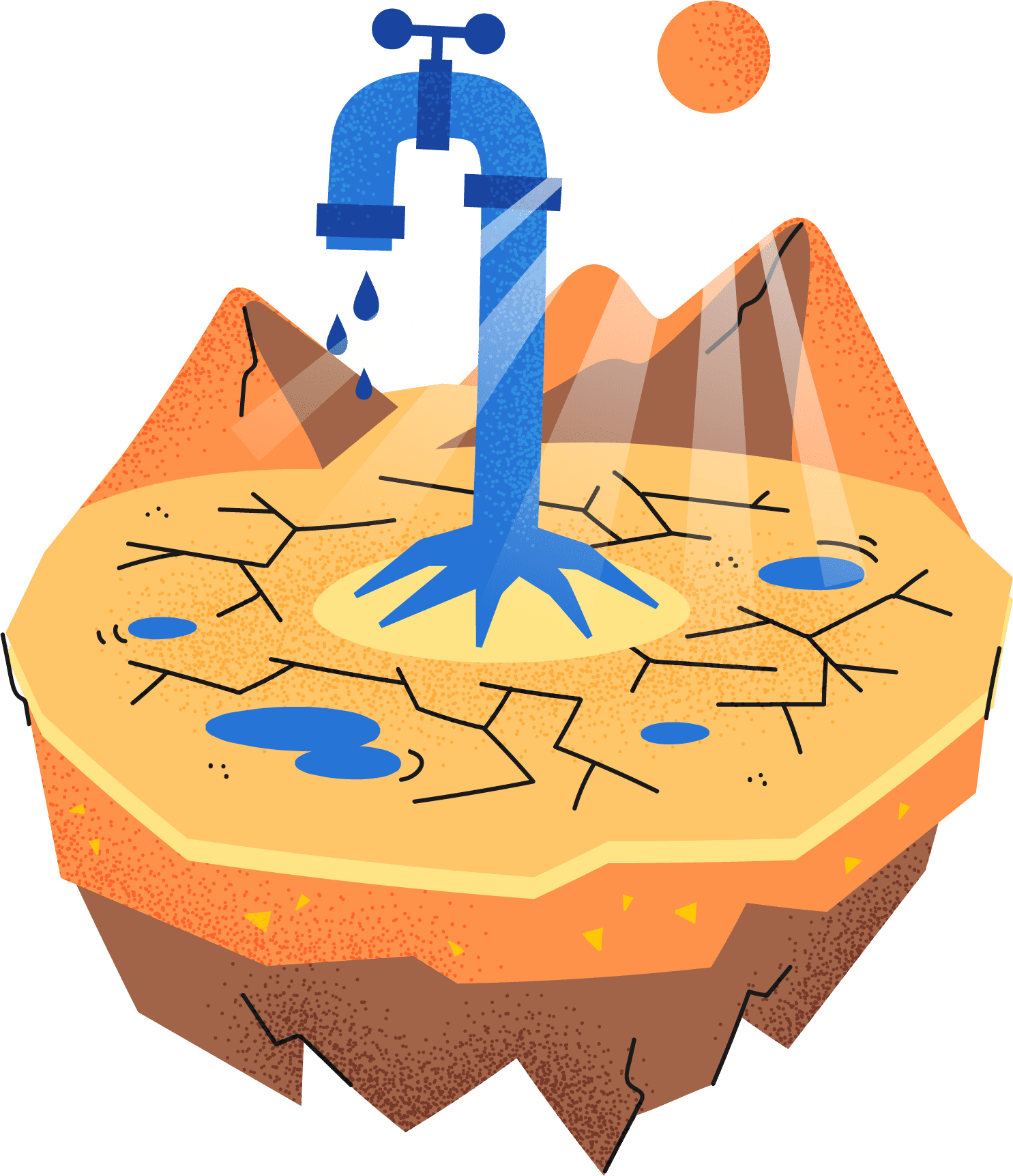 Water Crisis Illustration